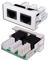  ������� MOSAIC ��������� | ������� ������ F45 �  RJ-45 cat.5E & RJ-12 cat.3